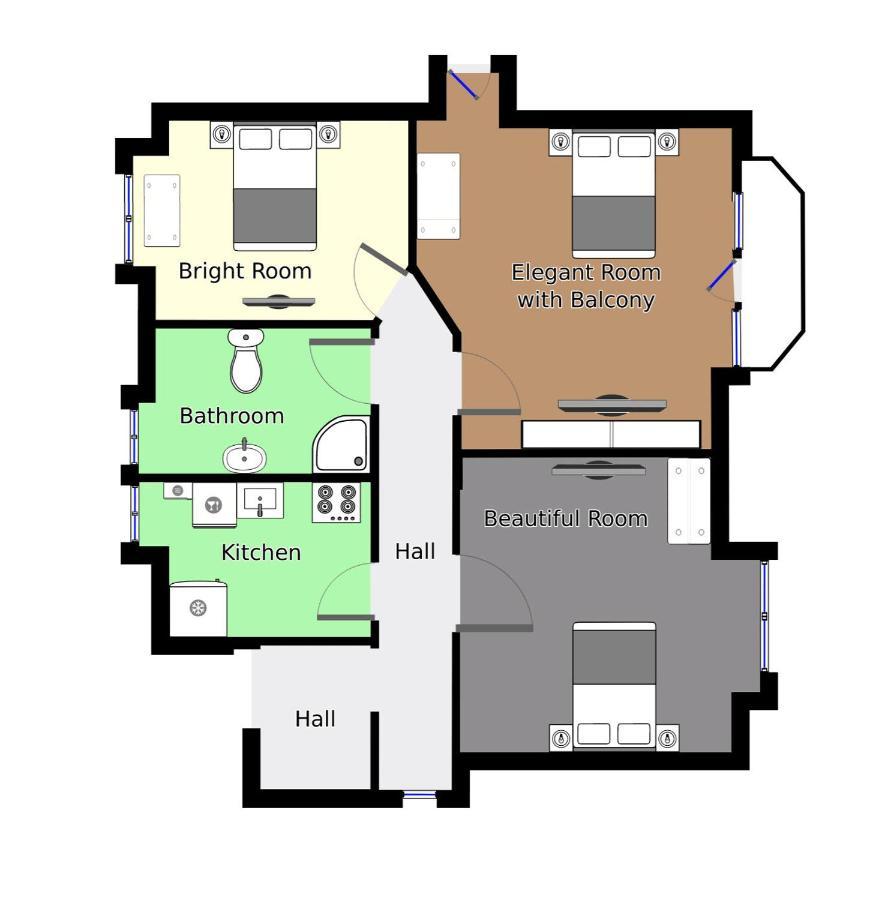 Aday - Villa Firenze - 2 Bedrooms Bright Apartment Aalborg Eksteriør billede
